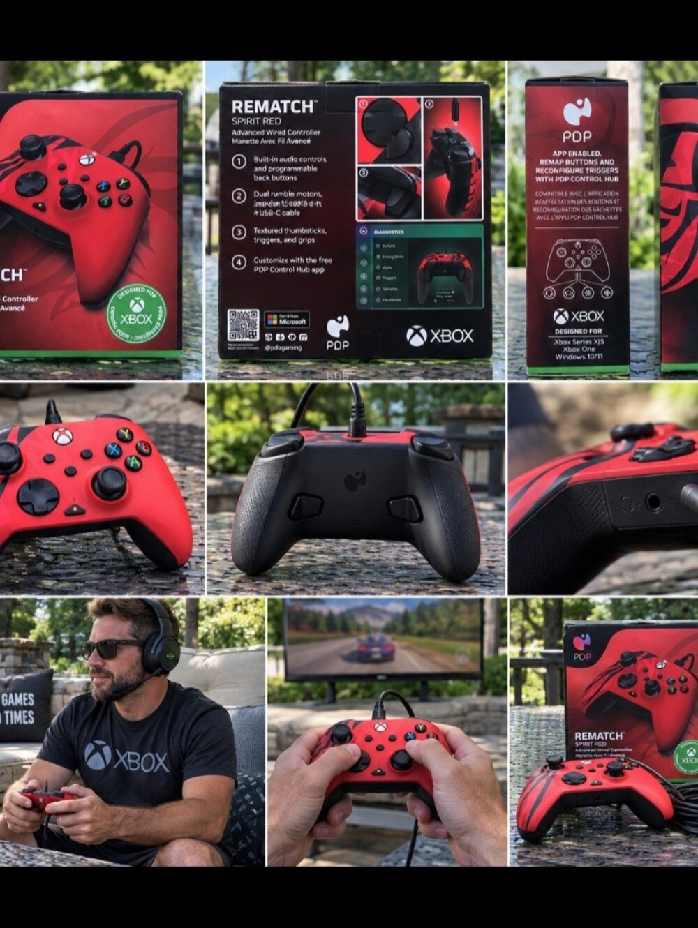 Rematch Wired Xbox Controller - Spirit Red